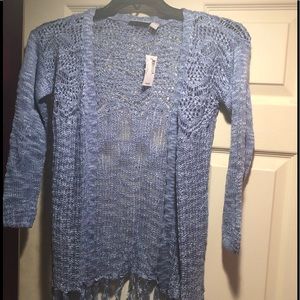 Lil Girl Blue Long Sleeve Caridgan #new